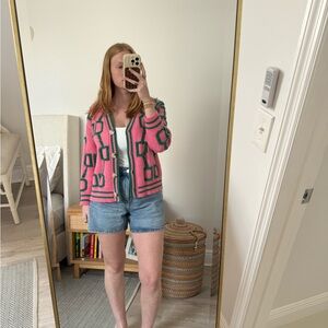 Miracle Pink and Green Knit Sweater